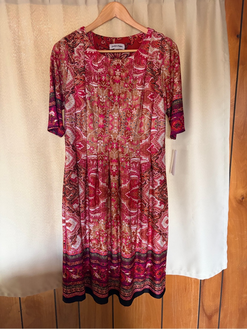 Shelby & Palmer Red Paisley Midi Dress
